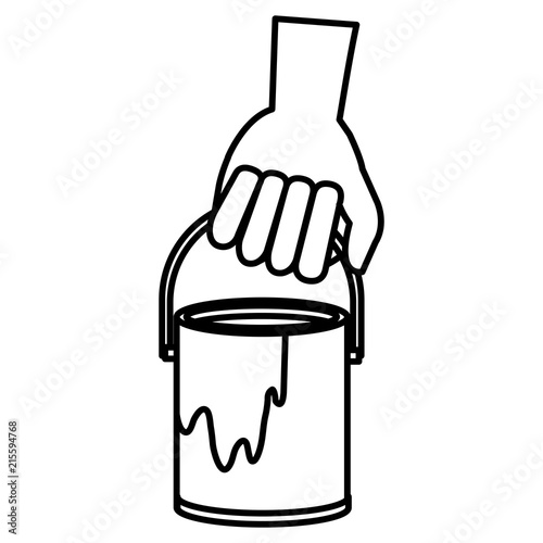 hand with paint pot