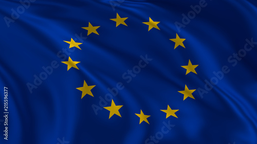 Waving European union flag