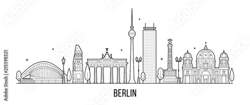 Berlin skyline Germanym vector city vector