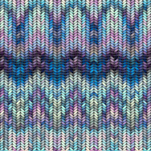 Seamless background pattern. Imitation of Sweater knitting with melange effect. © kastanka