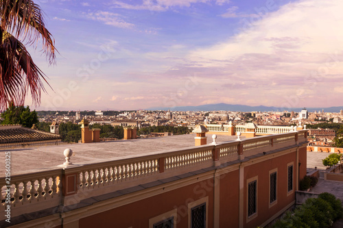 Aerial panoramic view of Rome