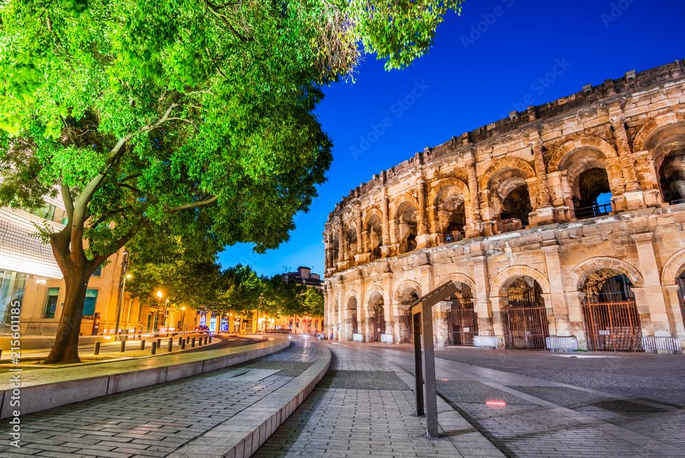 Obraz premium Nimes, roman arena in Occitanie, France