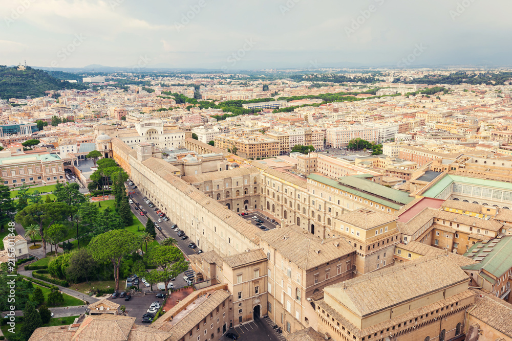 Aerial view of the Vatican museums