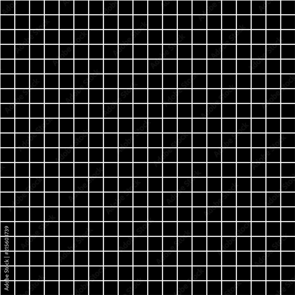 Fototapeta premium Five millimeters square white grid on black, blueprint pattern