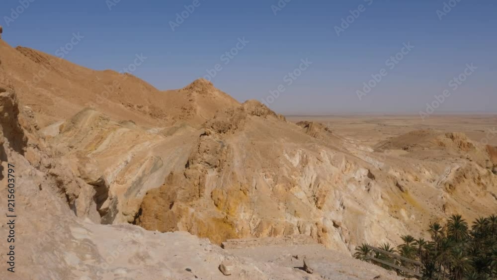 Landscape with mountains in Sahara desert, Tunisia, North Africa Landscape with mountains in Sahara desert, Tunisia, North Africa