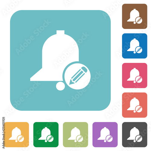 Edit reminder rounded square flat icons