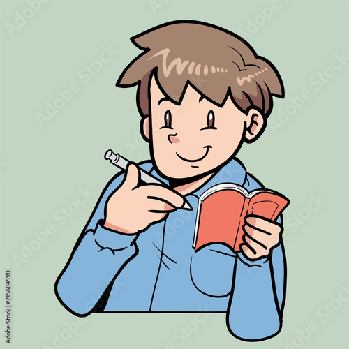 Wallpaper Mural man writing on book Torontodigital.ca