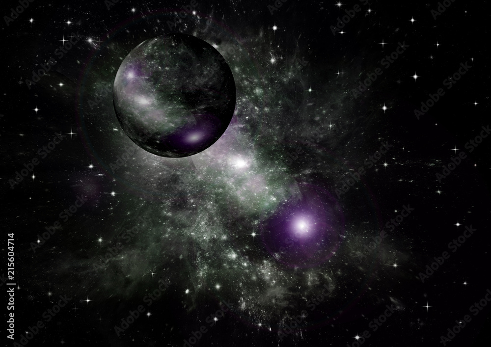 galaxy in a free space galaxy in a free space