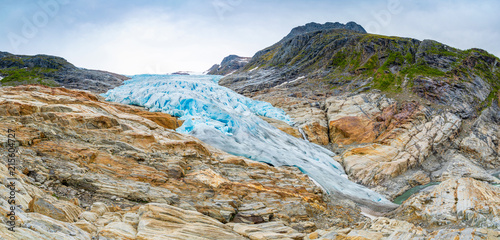 The blue Svartisen Glacier, north Norway