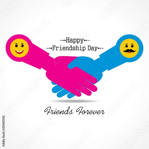 Happy Friendship day vector typographic design