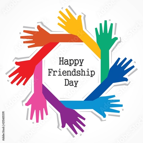 Happy Friendship day vector typographic design