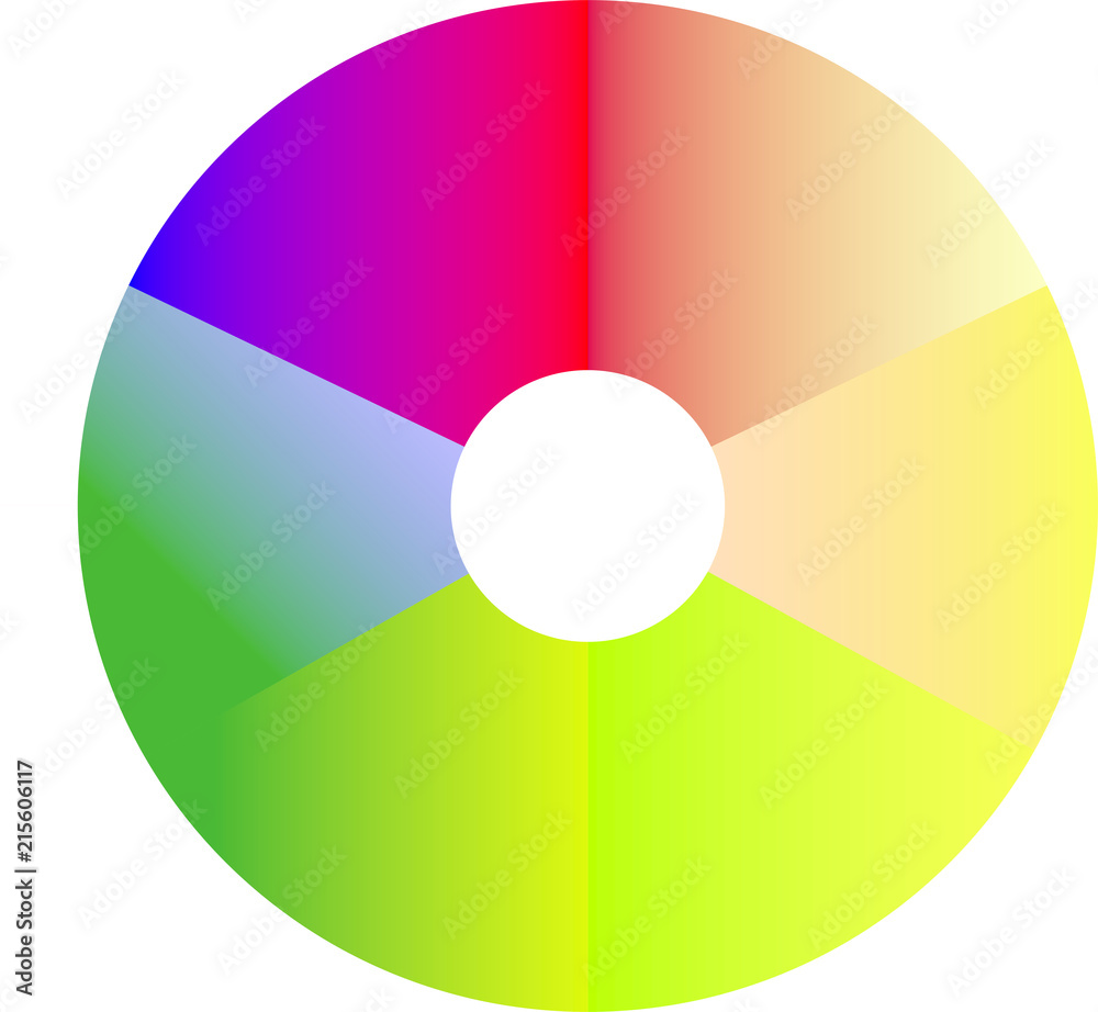 Fototapeta premium Abstract wheel colored in bright spectral colors