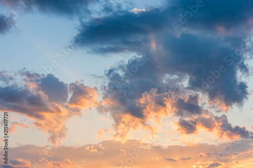 sunset, blue sky with clouds © ctvvelve