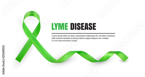 Green Lyme Disease Awareness Symbolic Ribbon