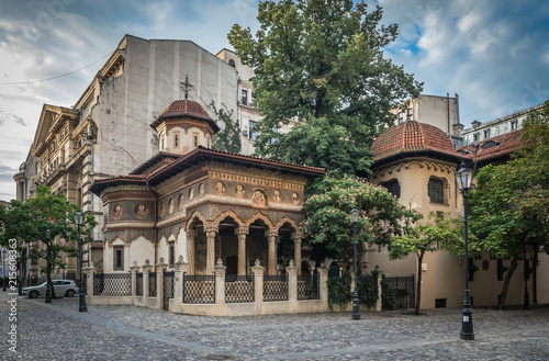 Old St Michael and Gabriel church in Bucharest, Romania photo