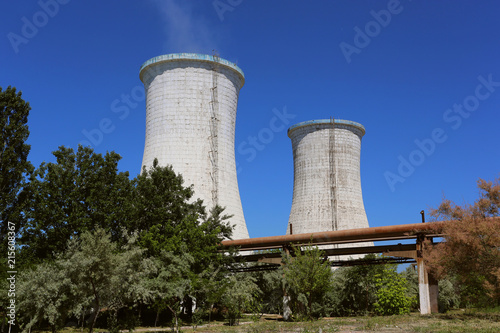 Cooling towers of an alumina refinery plant