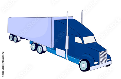 truck symbol logistics. International transport. Delivery trucking.