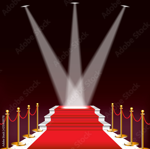 Red carpet for celebrities, concept of success and triumph,EPS10.