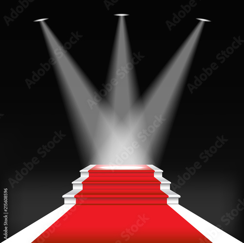 Red carpet for celebrities, concept of success and triumph,EPS10.