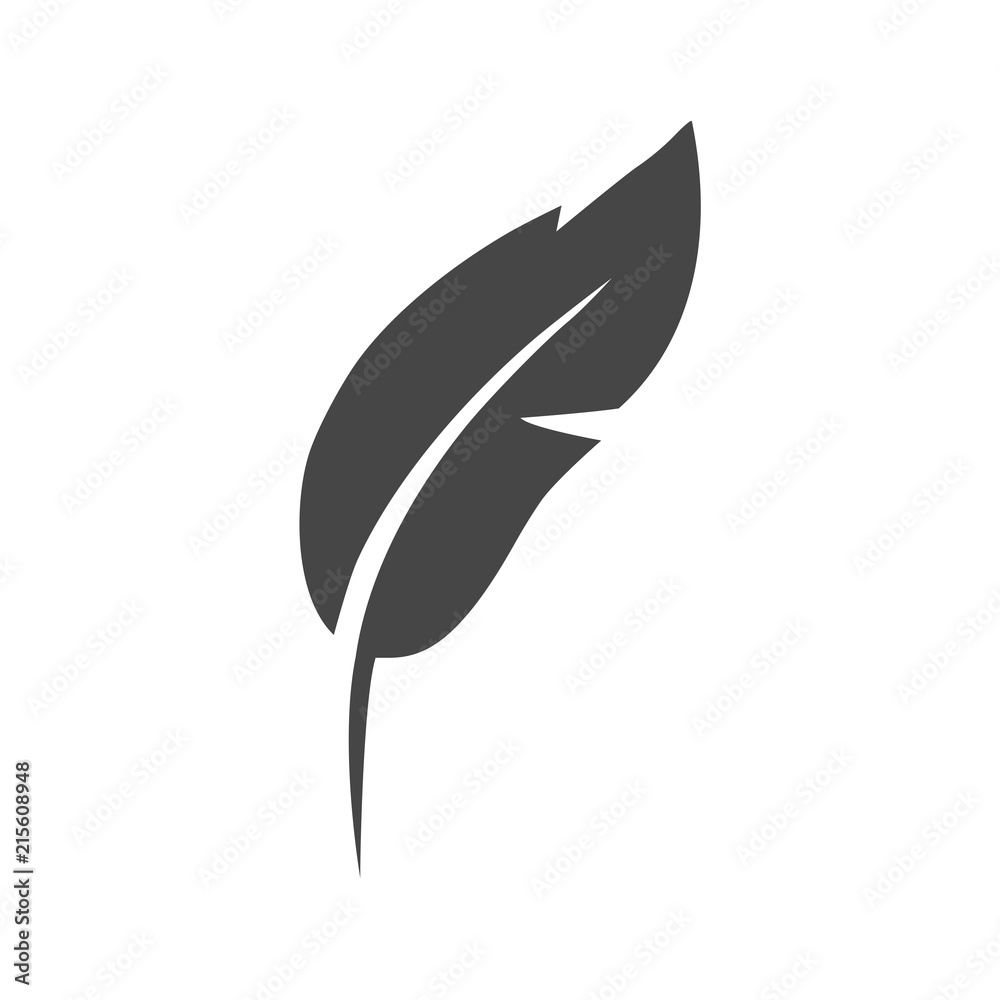 Feather on white icon Feather on white icon