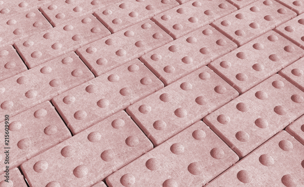 3D realistic render of red lock paving texture. 3D realistic render of red lock paving texture.