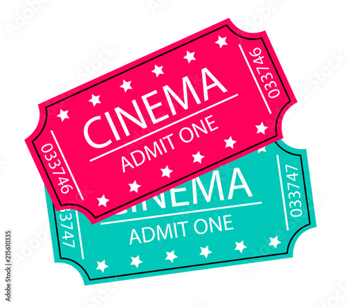 cinema tickets vector illustration