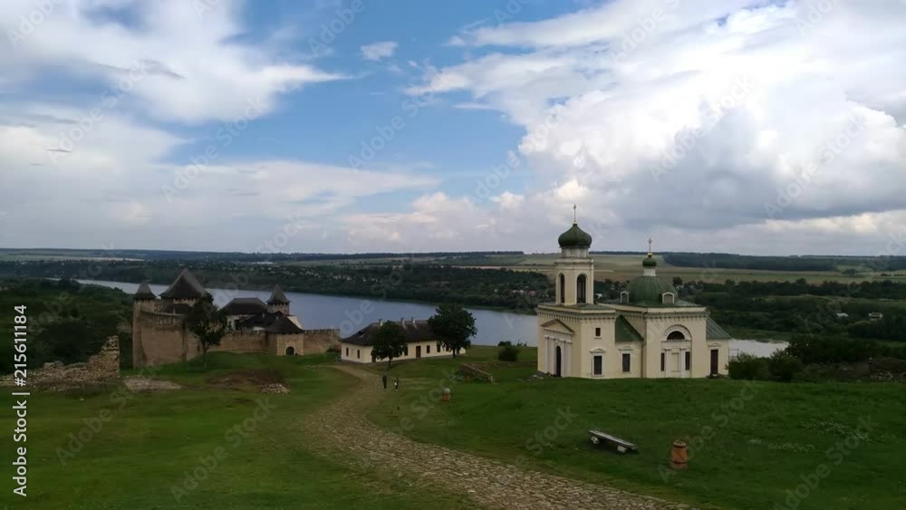 Panorama of the Khotyn fortress, the largeformat picture, old building