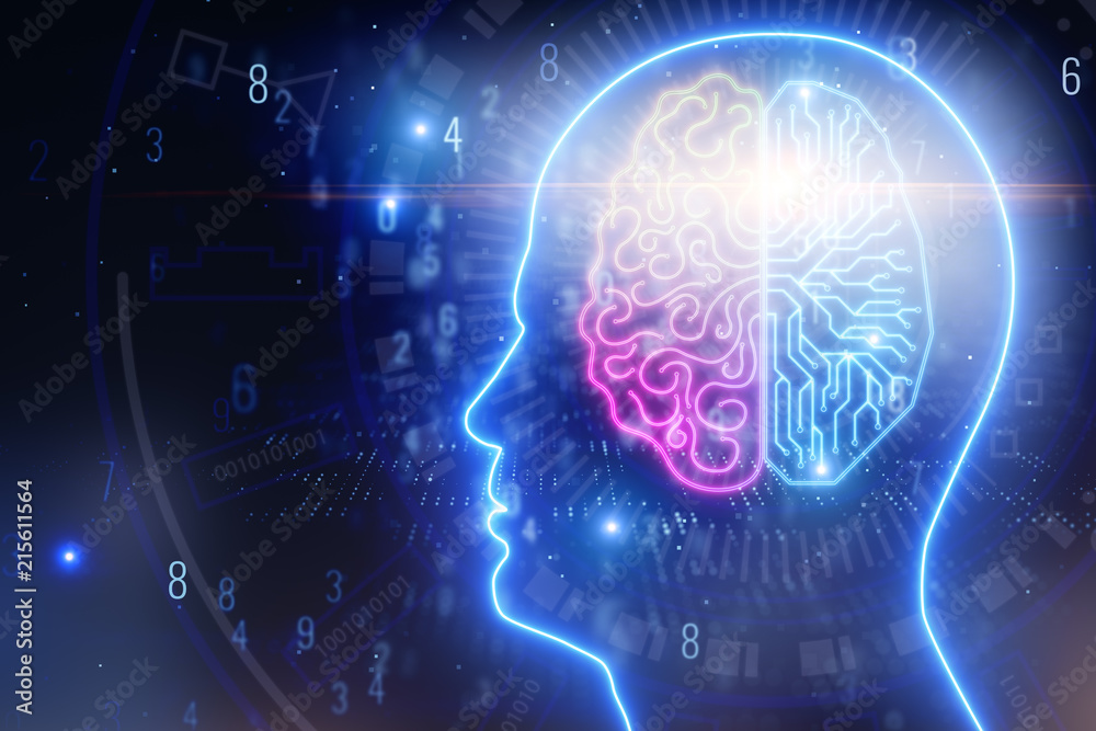 Artificial intelligence and computing concept Artificial intelligence and computing concept