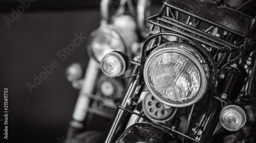 Canvas Print Front Headlight Motorcycle