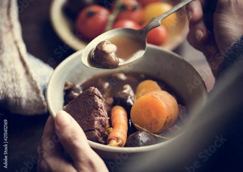 Fotografi Homemade beef stew food photography recipe idea