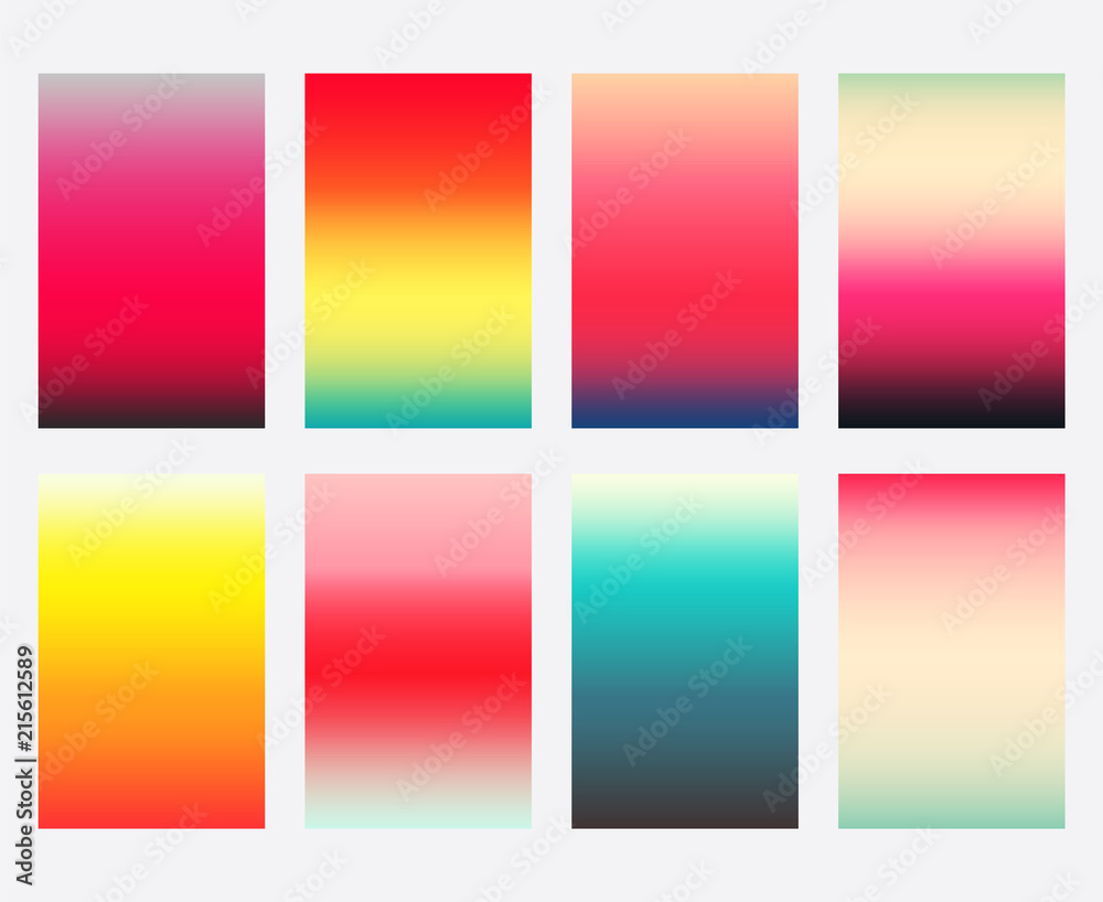 Set of colorful gradient covers template