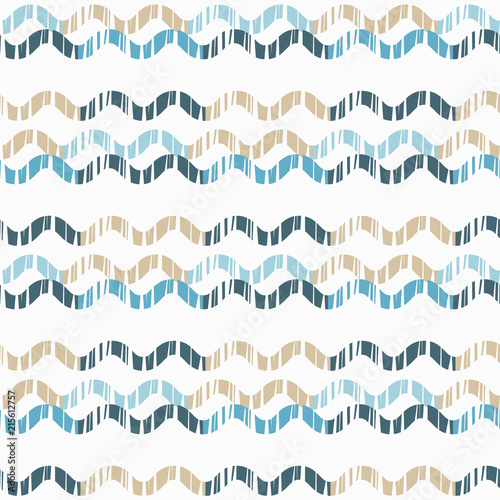 Seamless abstract geometric pattern. Texture wave. Mosaic texture. Brushwork. Hand hatching. Scribble texture. Textile rapport.