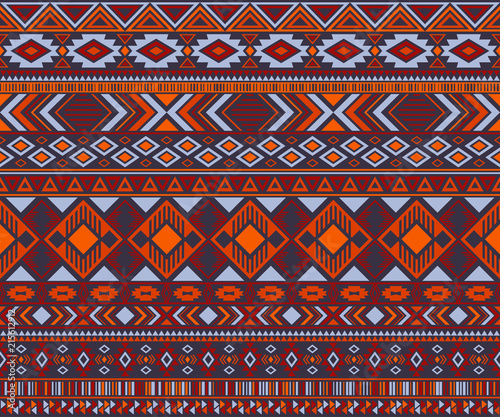 American indian pattern tribal ethnic motifs geometric vector background.