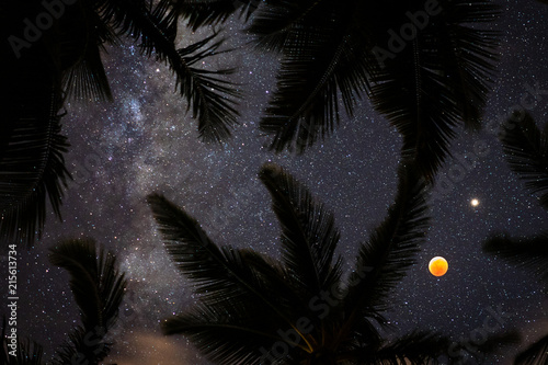 Fotografi Eclipse totale de lune du 27 juillet 2018, depuis l'île de La Réunion