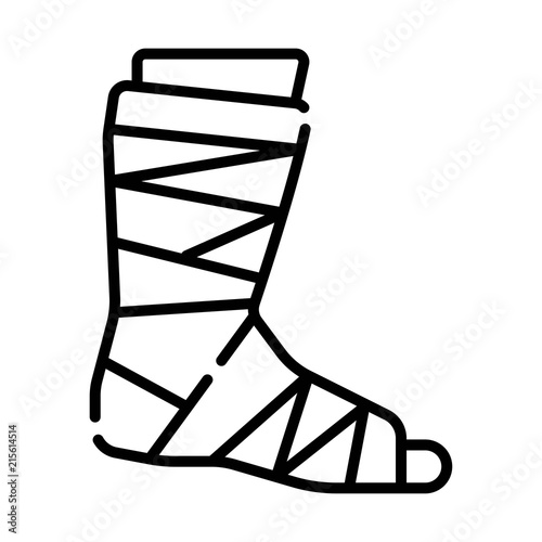 Gypsum or cast foot icon