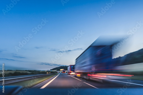 Print op canvas Background photograph of a highway