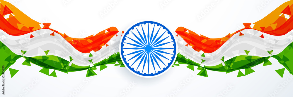 Foto creative abstract style indian flag design