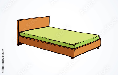 Bed. Vector drawing