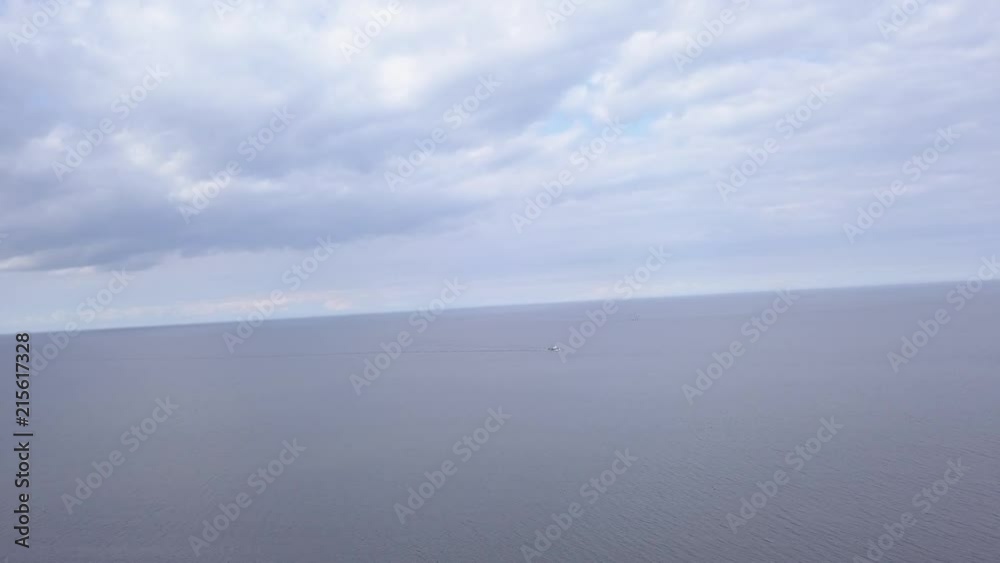 Roja Latvia Baltic Sea Seaside Aerial drone top view 4K UHD video