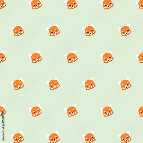 Fototapeta Naklejka Na Ścianę i Meble -  Cute red panda pattern. 

