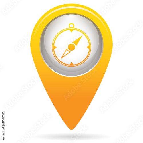Compass icon isolated