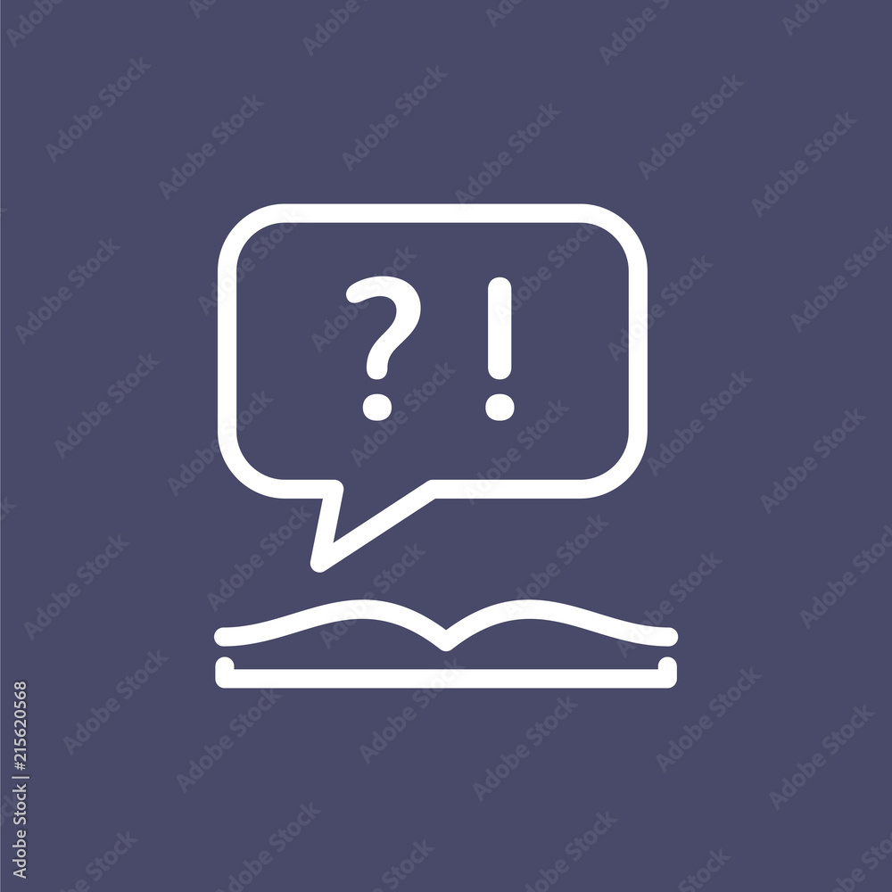 Book icon simple flat style outline illustration Book icon simple flat style outline illustration