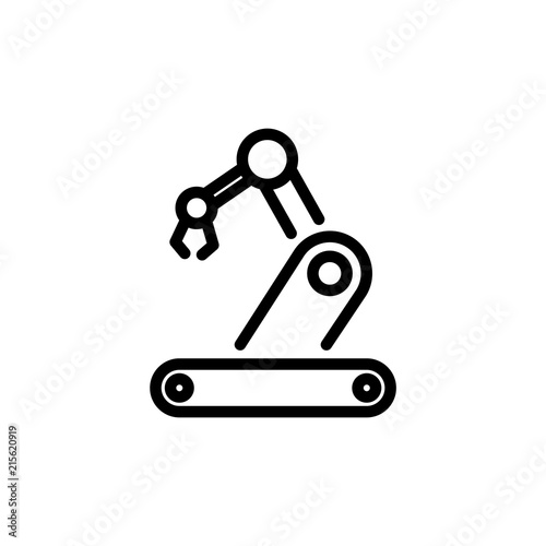 Robotics icon simple flat style outline illustration