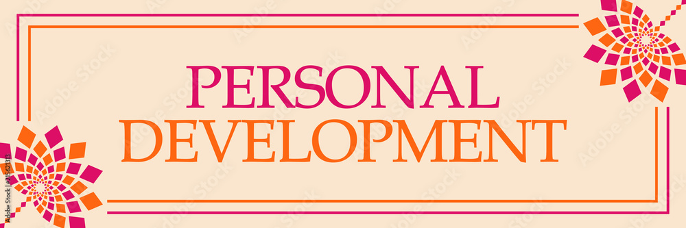 Personal Development Pink Orange Floral Horizontal Personal Development Pink Orange Floral Horizontal