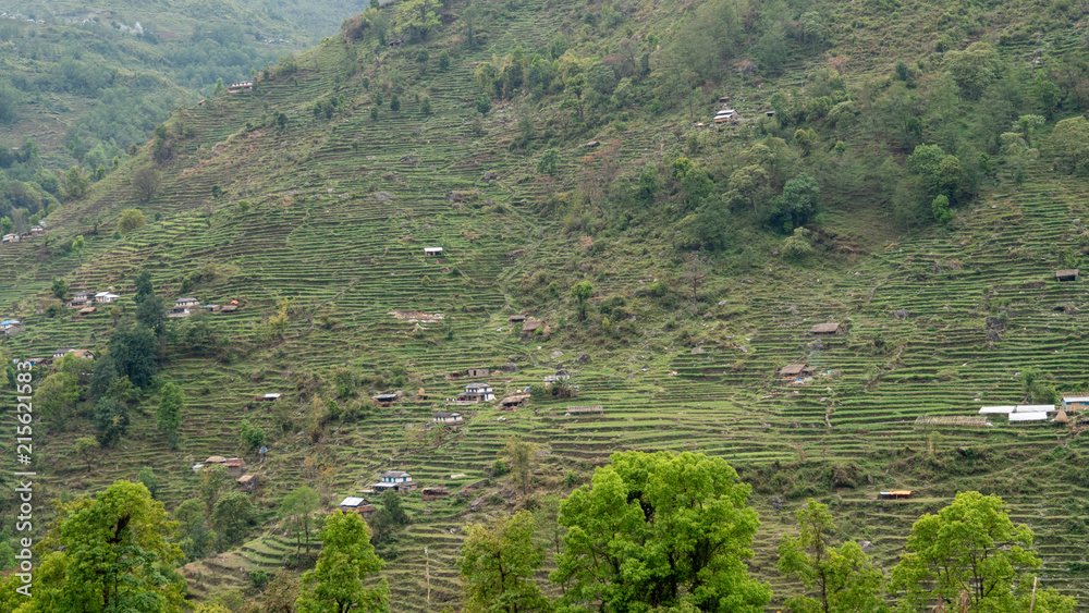 Nepal house step farm village
