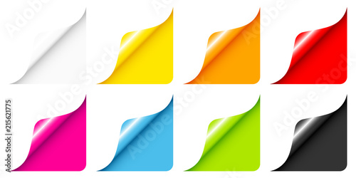 8 Web Corners Full Color Rounded Set Right Down