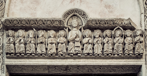 Jesus Christ and the twelve apostles photo
