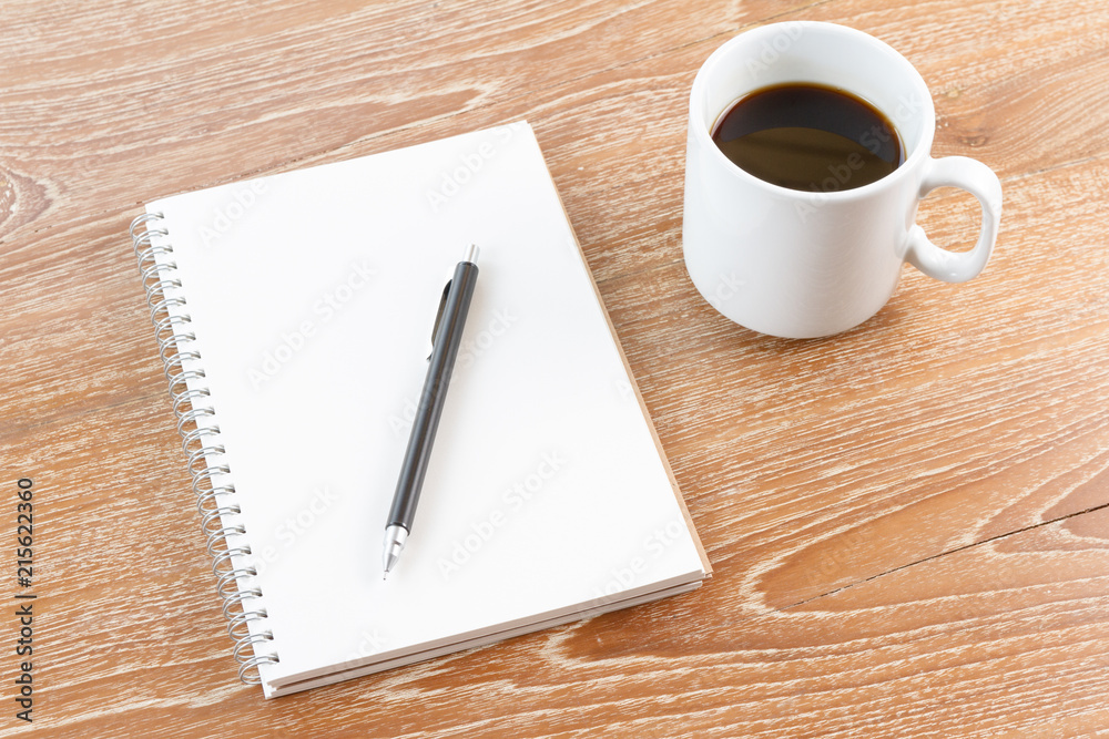 notebook and coffee notebook and coffee
