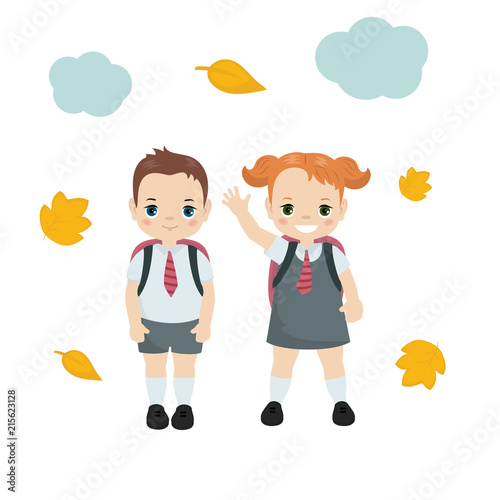 Happy school kids