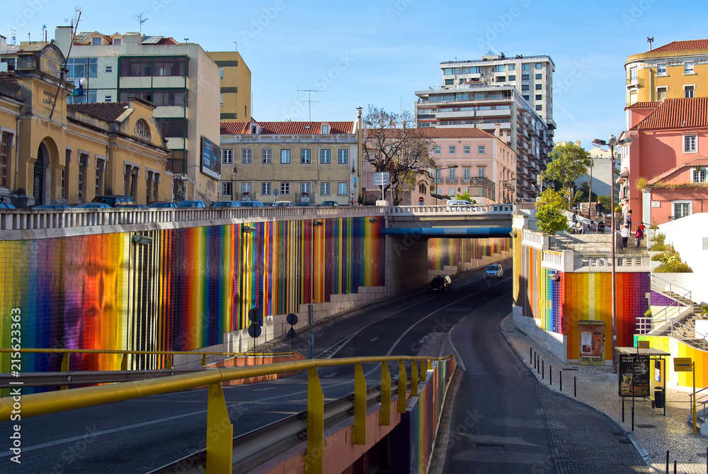 Colorful Lisbon street